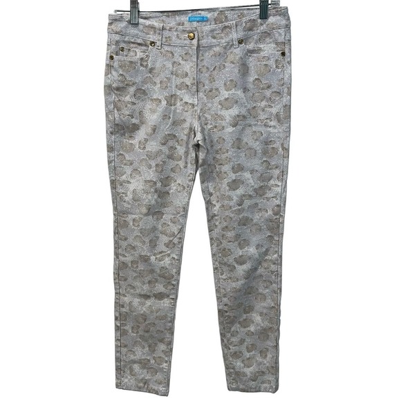 J. McLaughlin Maisie Slim Pants Light Lavender Snakeskin Print Women’s Size 6 - Picture 8 of 8